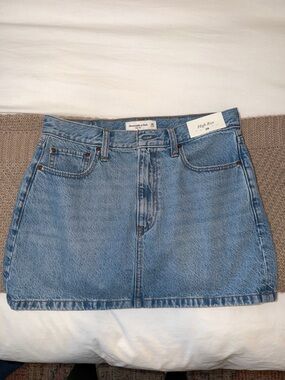 Abercrombie & Fitch Light Blue Denim Mini Skirt